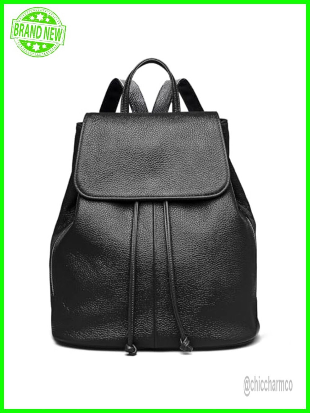 Full-Grain Leather Backpack Purse for Women Fashion Shoulder Bag Work Commuter